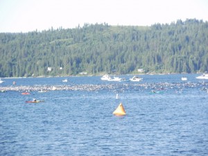 More than 2,000 participants hit the water for the 2.4 mile swim