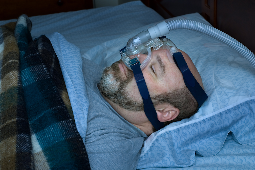 Man with sleep apnea