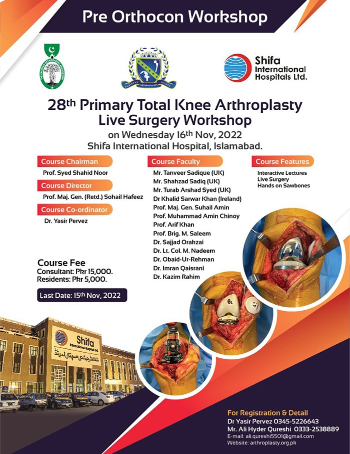28th Primary Total Knee Arthroplasty Live Surgery Workshop