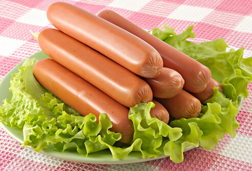 Hot dogs tend to contain lots of sodium and fat.