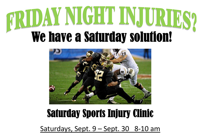 September Saturday Injury Clinic