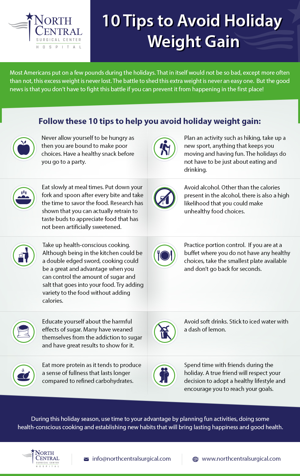 Infographic: 10 Tips to Avoid Holiday Weight Gain