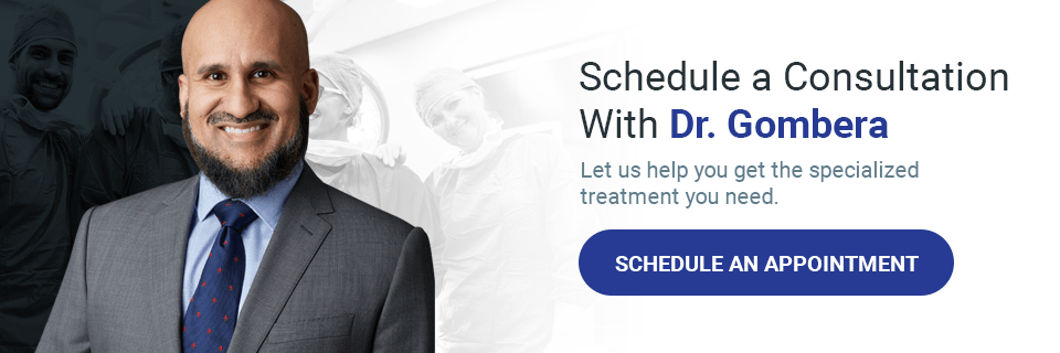 Schedule a hip arthroscopy consultation with Dr. Gombera